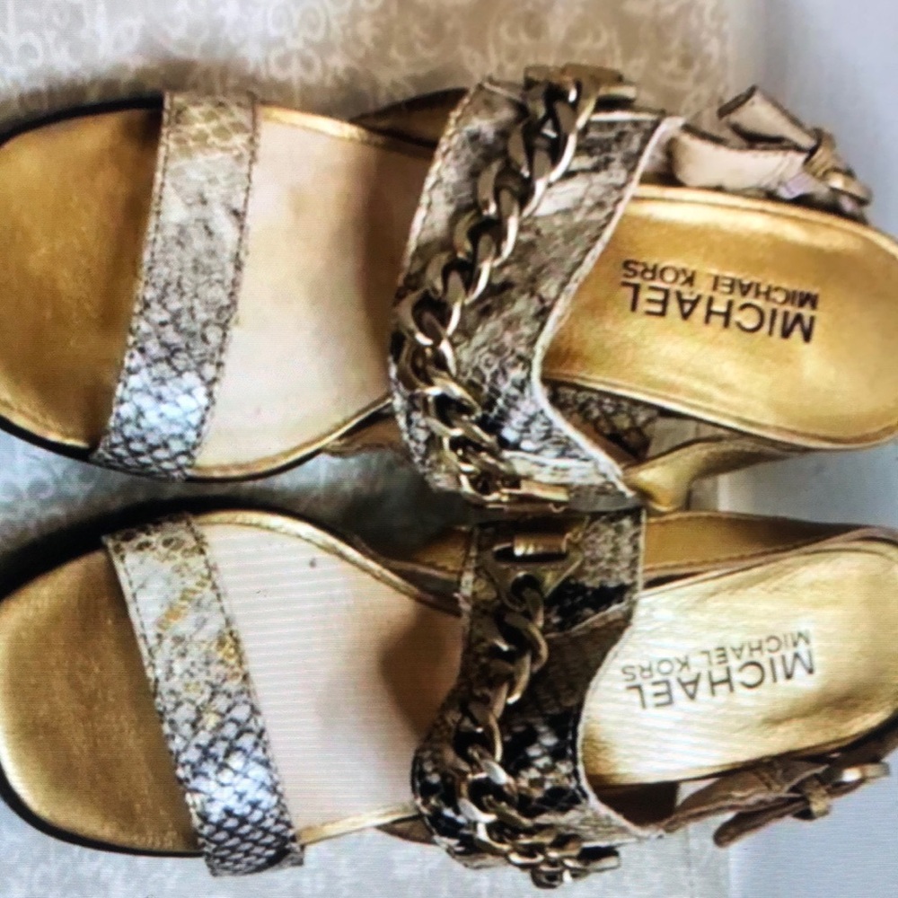 Michael kors snake leather platform